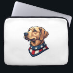 Patriotic Retriever Mascot Vintage Dog Tee 4 Laptop Sleeve<br><div class="desc">Patriotic Retriever Mascot Vintage Dog Tee 4</div>