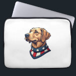 Patriotic Retriever Mascot Vintage Dog Tee 4 Laptop Sleeve<br><div class="desc">Patriotic Retriever Mascot Vintage Dog Tee 4</div>