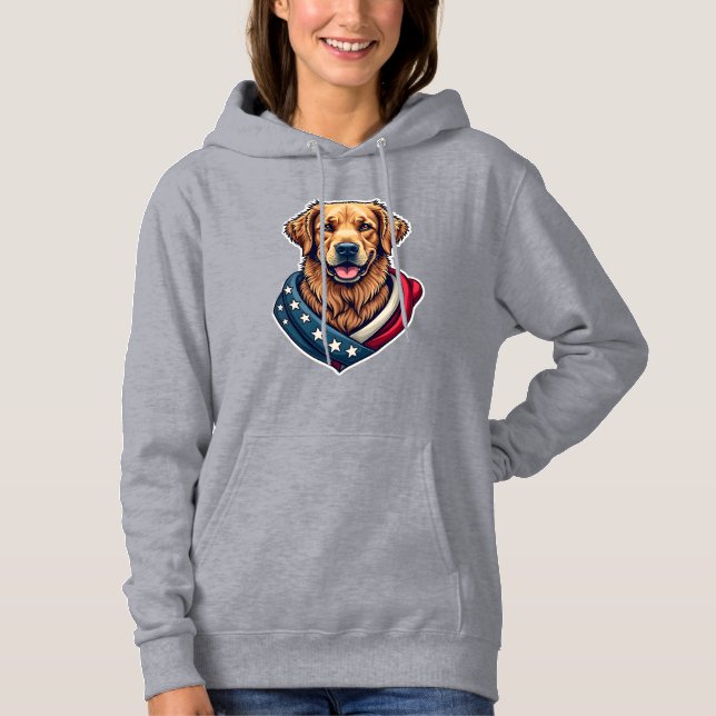 Patriotic Retriever Pride Vintage Dog Shirt 4 (Front)