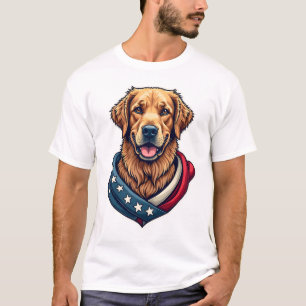Patriotic Retriever Pride Vintage Dog Shirt 4