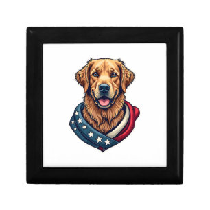 Patriotic Retriever Pride Vintage Dog Shirt 4 Gift Box
