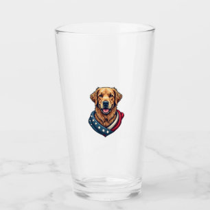 Patriotic Retriever Pride Vintage Dog Shirt 4 Glass