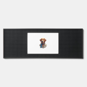 Patriotic Retriever Pride Vintage Dog Shirt Bar Mat