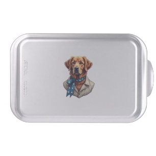 Patriotic Retriever Pride Vintage Dog Shirt Cake Pan