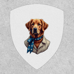 Patriotic Retriever Pride Vintage Dog Shirt Patch