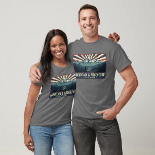 Patriotic Retro Alpine Journey Scenic Explorer T-Shirt