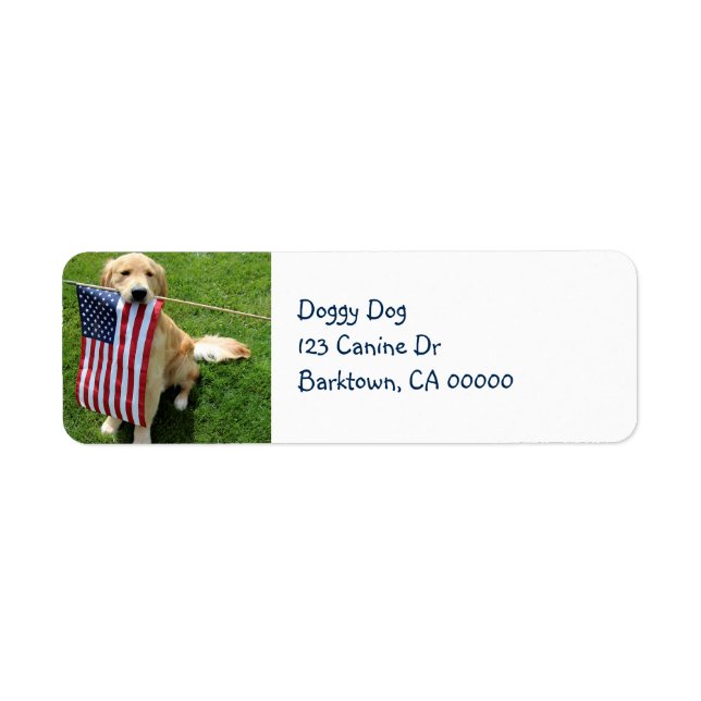 Patriotic Return Address Label (Front)