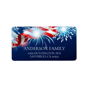 Patriotic Return Address Label