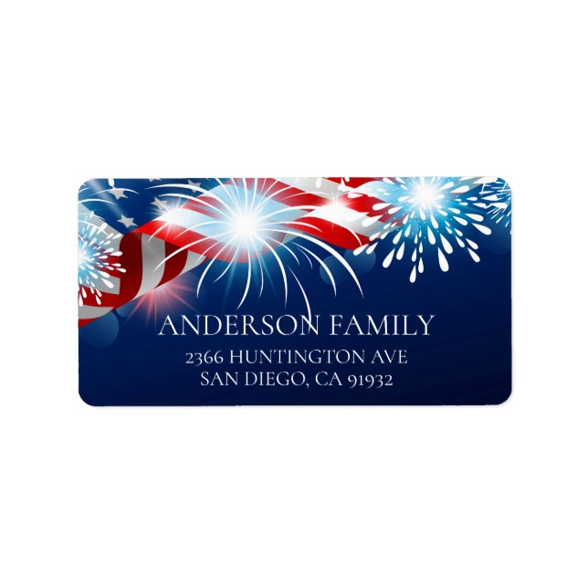Patriotic Return Address Label (Front)