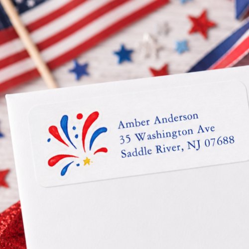 Patriotic Return Address Label