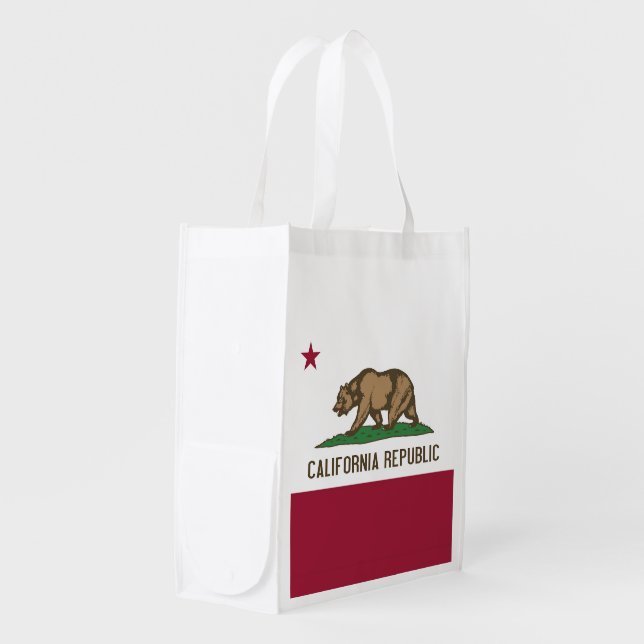 Patriotic reusable bag with California Flag (Front Side)