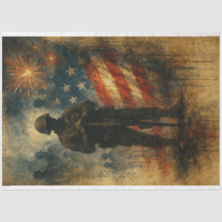 Patriotic Reverence and Explosive Honor Decoupage Tissue Paper