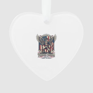 Patriotic Revolutionary War Skeleton Dark Patriot Ornament
