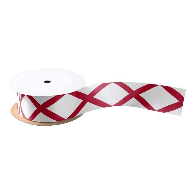 Patriotic Ribbon with Flag of Alabama, U.S.A. (Spool)