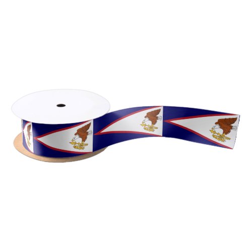 Patriotic Ribbon with Flag of American Samoa