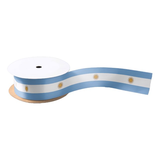 Patriotic Ribbon with Flag of Argentina (Spool)