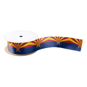 Patriotic Ribbon with Flag of Arizona, U.S.A.