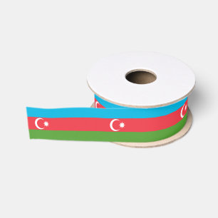Patriotic Ribbon with Flag of Azerbaijan