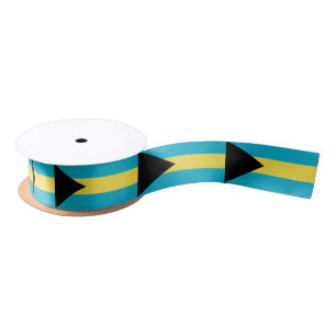 Patriotic Ribbon with Flag of Bahamas