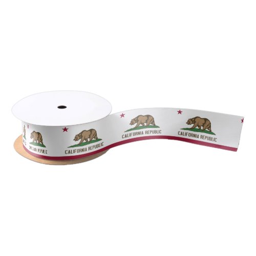 Patriotic Ribbon with Flag of California USA