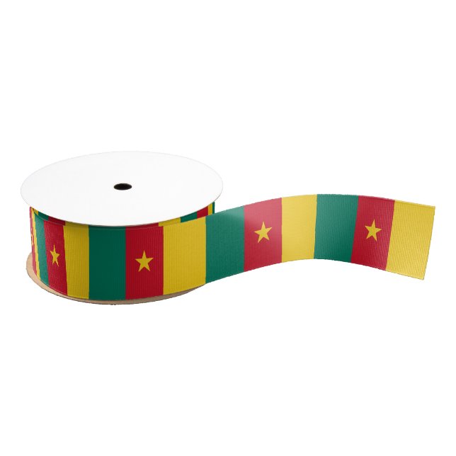 Patriotic Ribbon with Flag of Cameroon (Spool)