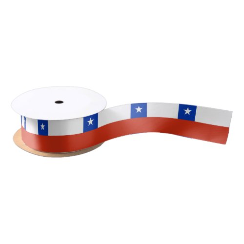 Patriotic Ribbon with Flag of Chile