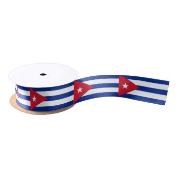 Patriotic Ribbon With Flag Of Cuba by AllFlags at Zazzle