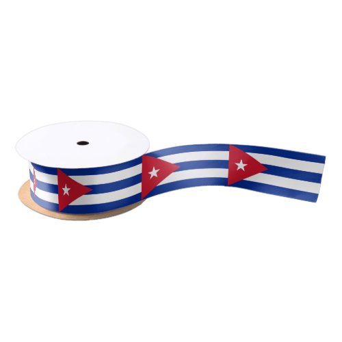 Patriotic Ribbon with Flag of Cuba