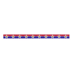 Patriotic Ribbon with Flag of Dallas
