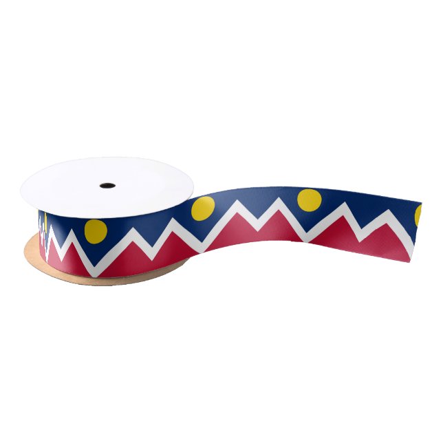 Patriotic Ribbon with Flag of Denver, U.S.A. (Spool)