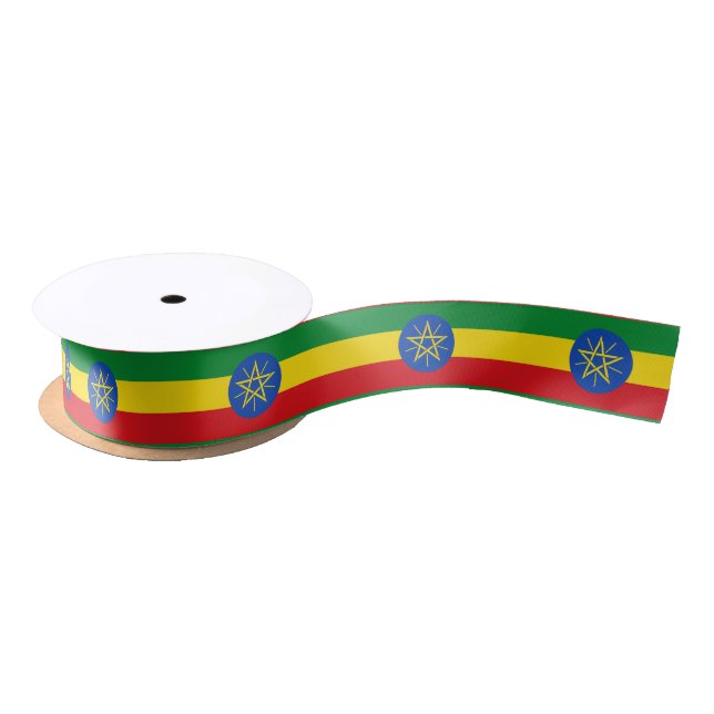 Patriotic Ribbon with Flag of Ethiopia (Spool)