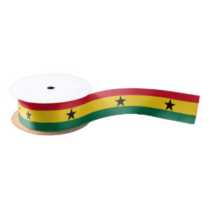 Patriotic Ribbon with Flag of Ghana