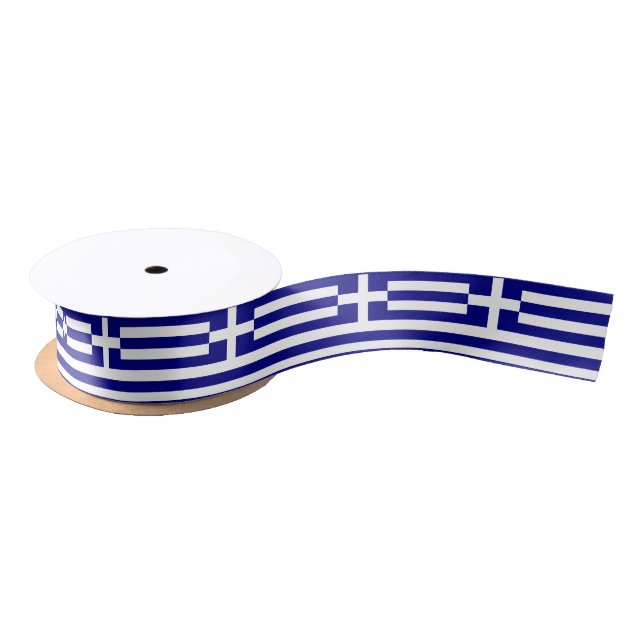 Patriotic Ribbon with Flag of Greece (Spool)
