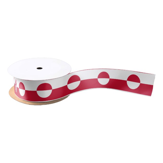 Patriotic Ribbon with Flag of Greenland (Spool)
