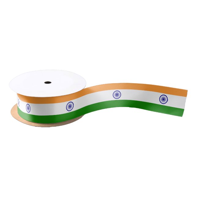 Patriotic Ribbon with Flag of India (Spool)