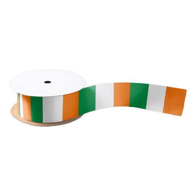 Patriotic Ribbon with Flag of Ireland (Spool)