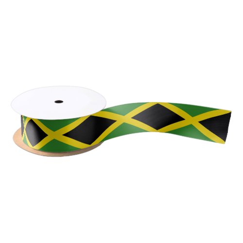 Patriotic Ribbon with Flag of Jamaica