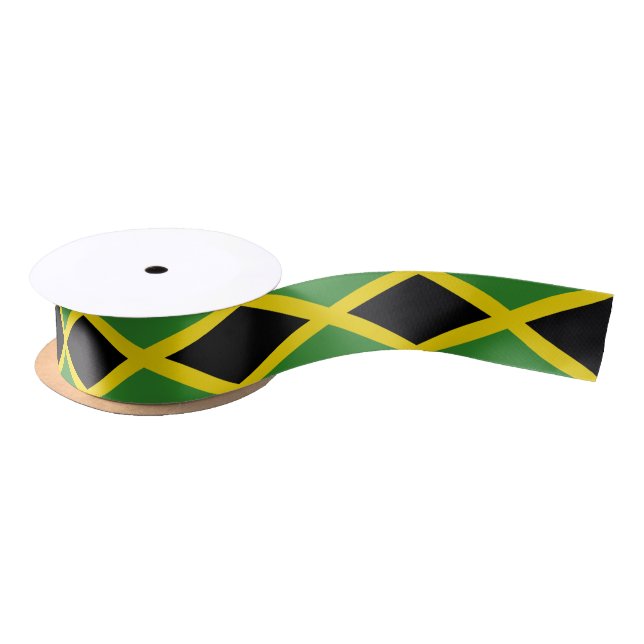 Patriotic Ribbon with Flag of Jamaica (Spool)