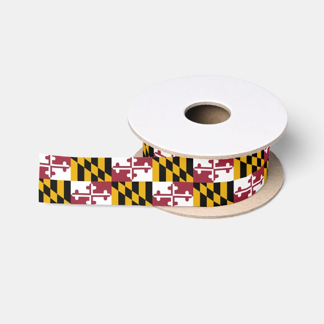 Patriotic Ribbon with Flag of Maryland, U.S.A. (Spool)