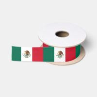 Patriotic Ribbon with Flag of Mexico