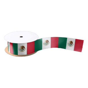 Patriotic Ribbon with Flag of Mexico