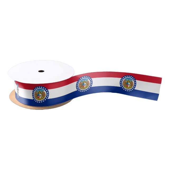 Patriotic Ribbon with Flag of Missouri, USA (Spool)