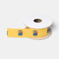 Patriotic Ribbon with Flag of New Jersey, USA