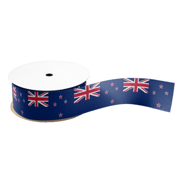 Patriotic Ribbon with Flag of New Zealand (Spool)