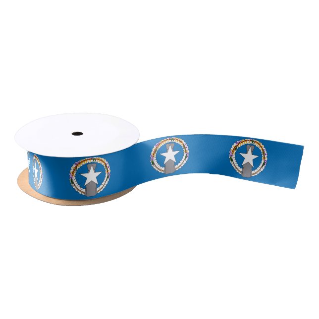 Patriotic Ribbon with Flag of Northern Mariana (Spool)