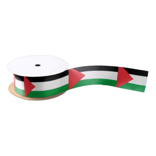 Patriotic Ribbon with Flag of Palestine