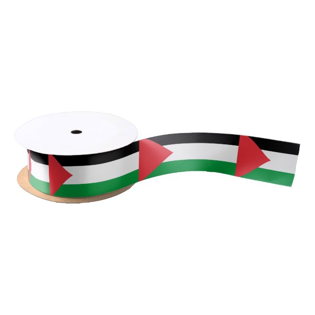 Patriotic Ribbon with Flag of Palestine (Spool)