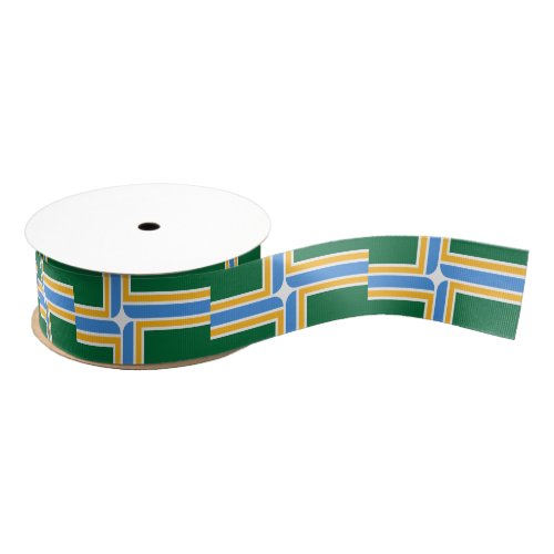 Patriotic Ribbon with Flag of Portland