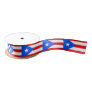 Patriotic Ribbon with Flag of Puerto Rico