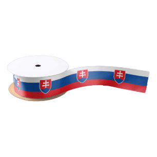 Patriotic Ribbon with Flag of Slovakia